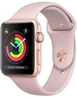 Часы Apple Watch Series 3 38mm Gold Aluminum Case with Pink Sand Sport Band