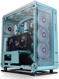 Корпус Thermaltake Core P6 TG Turquoise без БП ATX 10x120mm 6x140mm 2xUSB2.0 2xUSB3.0 audio bott PSU