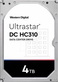Жесткий диск WD Original SATA-III 4Tb 0B35950 HUS726T4TALA6L4 Ultrastar DC HC310 512N (7200rpm) 256Mb 3.5&quot;