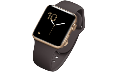 Apple Watch Series 2 42mm Gold Aluminum Case with Cocoa Sport Band