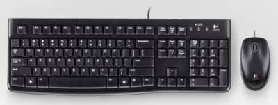 Клавиатура + мышь Logitech MK120 клав:черный мышь:черный/серый USB (920-002561)