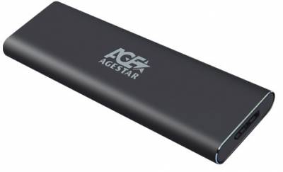 Внешний корпус SSD AgeStar 3UBNF1 NVMe/SATA USB 3.0 алюминий серый