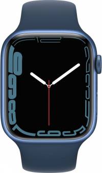 Часы Apple Watch Series 7 GPS 45mm Blue Aluminum Case with Sport Band Abyss Blue (Синий омут)