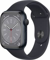 Часы Apple Watch Series 8 GPS 41mm Midnight Aluminum Case with Sport Band Midnight (Тёмная ночь)