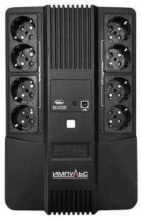Источник бесперебойного питания Импульс Мастер 800 480Вт 800ВА черный