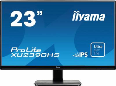 Монитор Iiyama 23" ProLite XU2390HS-B1 черный AH-IPS LED 5ms 16:9 DVI HDMI M/M матовая 1000:1 250cd 178гр/178гр 1920x1080 65Hz VGA FHD 4кг