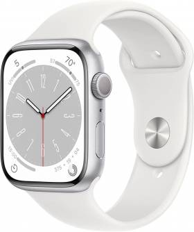Часы Apple Watch Series 8 GPS 41mm Silver Aluminum Case with Sport Band White (Белый)