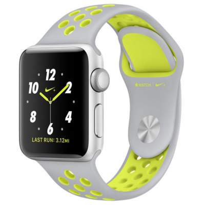 Apple Watch Series 2 Nike+ 42mm Silver Aluminum Case with Flat Silver/Volt Nike Sport Band