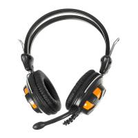 Наушники с микрофоном A4Tech HS-28 оранжевый/черный 2.2м накладные оголовье (HS-28 (ORANGE BLACK))