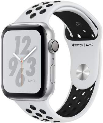 Часы Apple Watch Series 4 GPS 44mm Silver Aluminum Case with Pure Platinum/Black Nike Sport Band