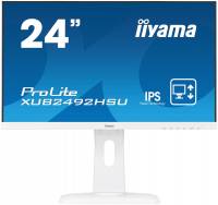 Монитор Iiyama 23.8&quot; ProLite XUB2492HSU-W1 белый IPS LED 16:9 HDMI M/M матовая HAS Piv 1000:1 250cd 178гр/178гр 1920x1080 75Hz VGA DP FHD USB 5.4кг