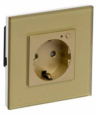 Умная розетка IEK iTEQ SMART Wi-Fi золотистый (IT-R16SFWBG-K22)