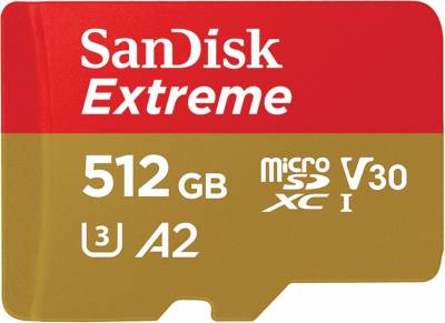 Флеш карта microSD 512GB Sandisk SDSQXA1-512G-GN6MA Extreme + adapter
