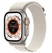 Apple Watch Ultra GPS + Cellular 49mm Titanium Case with Starlight Alpine Loop (корпус из титана, ремешок Alpine цвета «сияющая звезда»)
