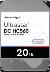 Жесткий диск WD Original SATA-III 20Tb 0F38755 WUH722020ALE6L4 Ultrastar DC HC560 (7200rpm) 512Mb 3.5&quot;