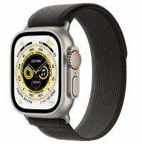 Apple Watch Ultra GPS + Cellular 49mm Titanium Case with Black/Gray Trail Loop (корпус из титана, ремешок Trail черного/серого цвета)