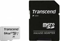 Флеш карта microSDXC 64GB Transcend TS64GUSD300S-A + adapter