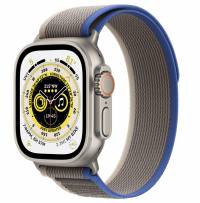 Apple Watch Ultra GPS + Cellular 49mm Titanium Case with Blue/Gray Trail Loop (корпус из титана, ремешок Trail синего/серого цвета)