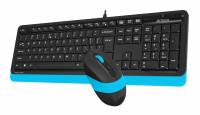 Клавиатура + мышь A4Tech Fstyler F1010 клав:черный/синий мышь:черный/синий USB Multimedia (F1010 BLUE)