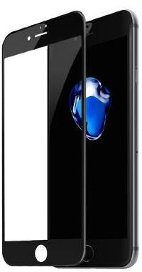 Закаленное защитное стекло для iPhone SE (2020) цвет черный 3D