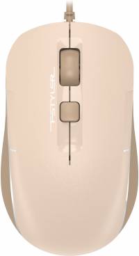 Мышь A4Tech Fstyler FM26S бежевый/коричневый оптическая (1600dpi) silent USB для ноутбука (4but)