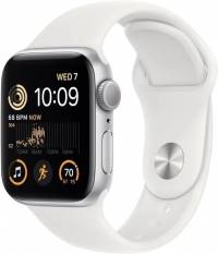 Часы Apple Watch SE 2022 GPS 40mm Silver Aluminum Case with Sport Band White (Белый)