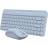 Клавиатура + мышь A4Tech Fstyler FG3200 Air клав:синий мышь:синий USB беспроводная slim Multimedia