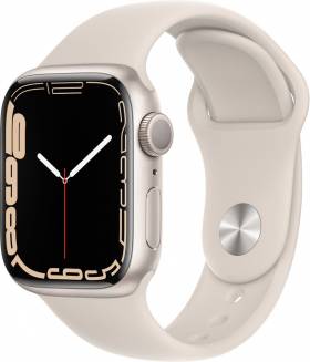 Часы Apple Watch Series 7 GPS 41mm Starlight Aluminum Case with Sport Band Starlight (Сияющая звезда)