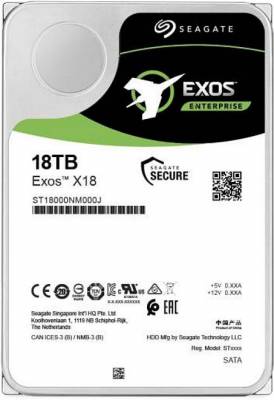 Жесткий диск Seagate Original SATA-III 18Tb ST18000NM000J Server Exos X18 512E (7200rpm) 256Mb 3.5"