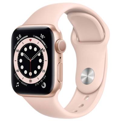 Часы Apple Watch Series 6 GPS 40mm Gold Aluminum Case with Pink Sand Sport Band