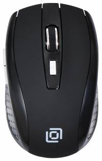Мышь Оклик 455MW черный оптическая (1600dpi) беспроводная USB для ноутбука (6but)