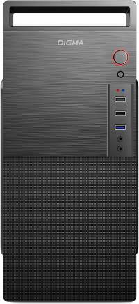 Корпус Digma DC-MATX101-U2 черный без БП mATX 1x80mm 2x120mm 2xUSB2.0 audio