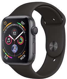 Часы Apple Watch Series 4 GPS 44mm Space Gray Aluminum Case with Black Sport Band
