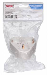 Сетевой разветвитель Buro BU-PS3VG-W (3 розетки) белый (пакет ПЭ)