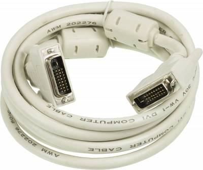 Кабель Ningbo DVI-D Dual Link (m) DVI-D Dual Link (m) 3м (RD-DVI-3-BR) феррит.кольца серый (блистер)