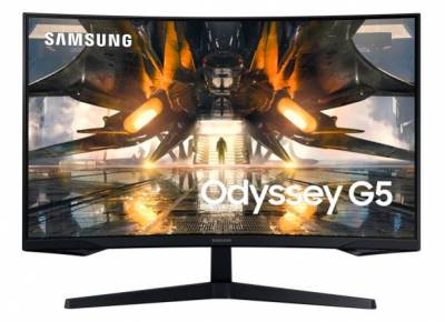 Монитор Samsung 32" Odyssey G5 S32AG552EI черный VA LED 1ms 16:9 HDMI матовая 2500:1 300cd 178гр/178гр 2560x1440 165Hz FreeSync Premium DP WQ 5.7кг