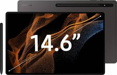 Планшет Samsung Galaxy Tab S8 Ultra SM-X906 Snapdragon 8 Gen 1 2.99 8C RAM12Gb ROM256Gb 14.6" Super AMOLED 2960x1848 3G 4G ДА Android 12 графит 13Mpix 12Mpix BT GPS WiFi Touch microSD 1Tb 11200mAh 8hr