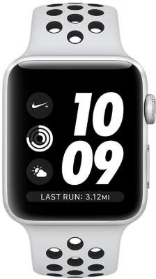 Часы Apple Watch Series 3 38mm Silver Aluminum Case with Pure Platinum/Black Nike Sport Band