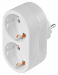Сетевой разветвитель Buro BU-PS2G-W (2 розетки) белый (пакет ПЭ)