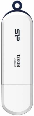 Флеш Диск Silicon Power 128Gb Blaze B32 SP128GBUF3B32V1W USB3.2 белый/синий