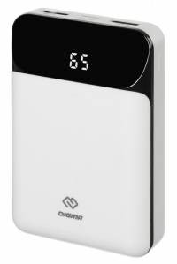 Мобильный аккумулятор Digma DG-10000-SML 10000mAh 3A белый (DG-10000-SML-W)