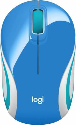 Мышь Logitech M187 голубой/белый/мятный оптическая (1000dpi) беспроводная USB для ноутбука (2but)