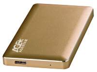 Внешний корпус для HDD AgeStar 3UB2A16 SATA USB3.0 алюминий золотистый 2.5&quot;