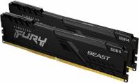 Память DDR4 2x16Gb 3200MHz Kingston KF432C16BBK2/32 Fury Beast Black RTL Gaming PC4-25600 CL16 DIMM 288-pin 1.35В single rank с радиатором Ret
